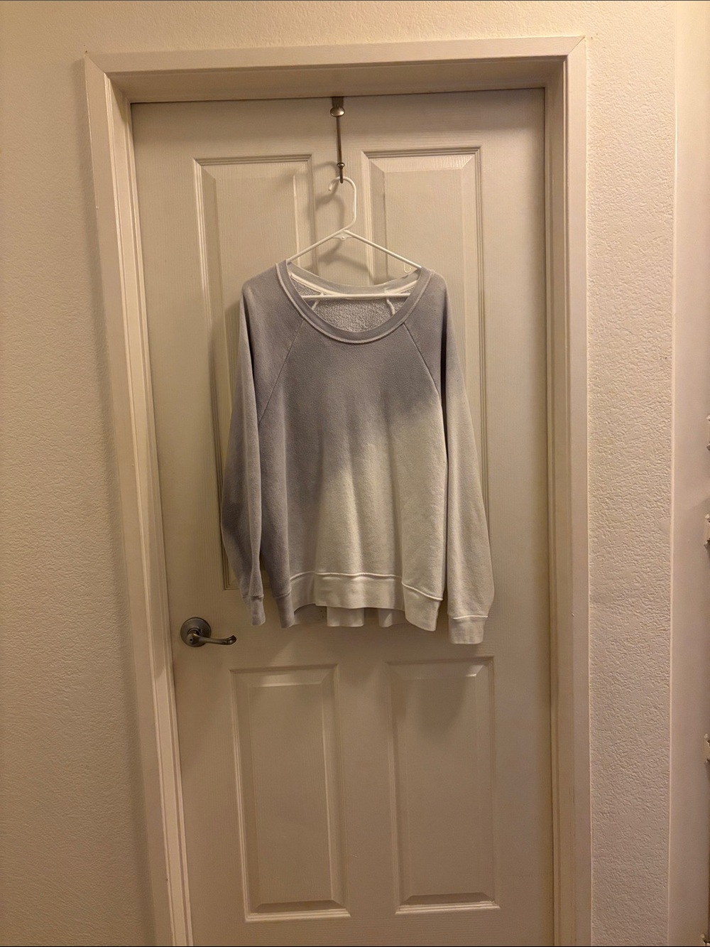 Zella Gray to Cream Ombre Crew Neck Sweater